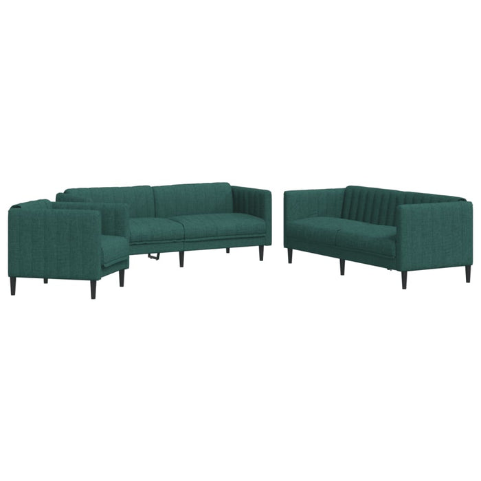 Set canapele, 3 piese, verde închis, material textil - WALTI WALTI