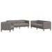 Set de canapele, 3 piese, gri taupe, textil - WALTI WALTI