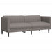 Set de canapele, 3 piese, gri taupe, textil - WALTI WALTI