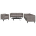 Set de canapele, 3 piese, gri taupe, textil - WALTI WALTI
