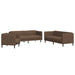 Set de canapele, 3 piese, maro, textil - WALTI WALTI