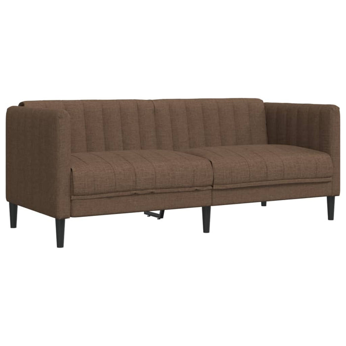 Set de canapele, 3 piese, maro, textil - WALTI WALTI
