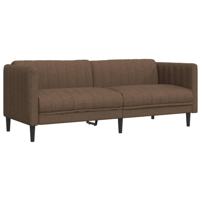 Set de canapele, 3 piese, maro, textil - WALTI WALTI