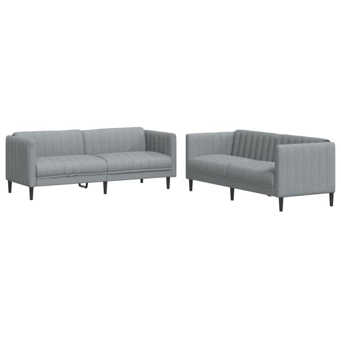 Set de canapele, 2 piese, gri deschis, material textil - WALTI WALTI