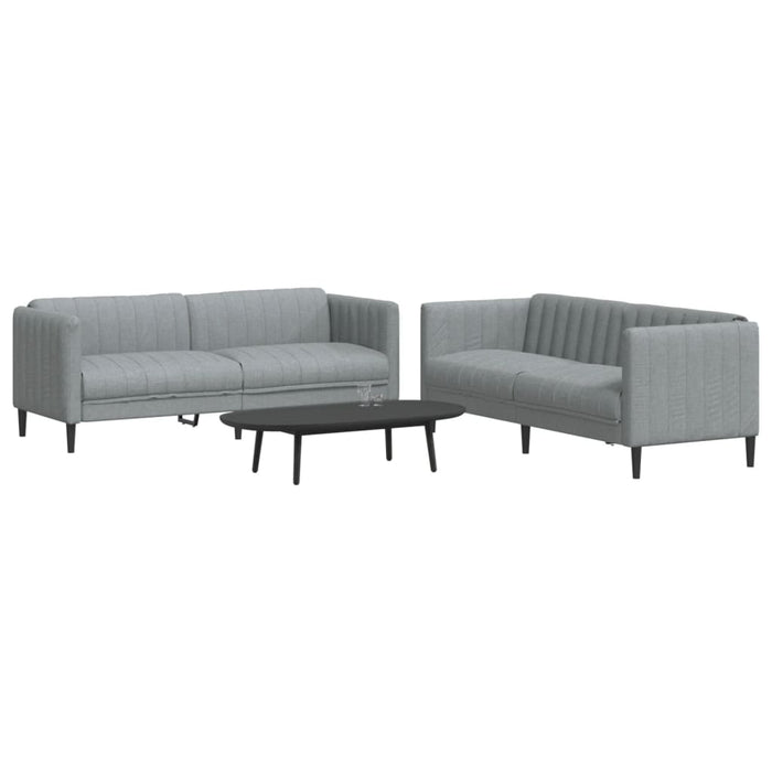 Set de canapele, 2 piese, gri deschis, material textil - WALTI WALTI