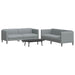 Set de canapele, 2 piese, gri deschis, material textil - WALTI WALTI