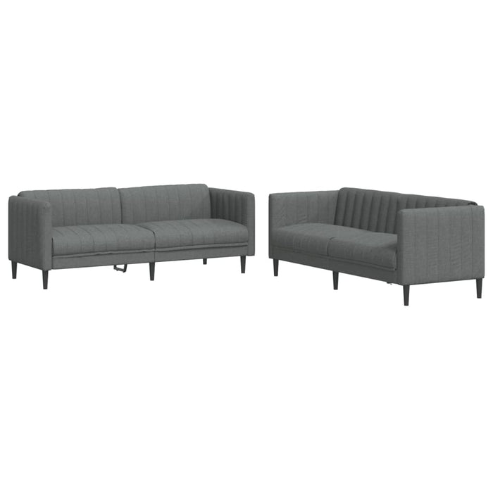 Set de canapele, 2 piese, gri închis, material textil - WALTI WALTI