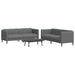 Set de canapele, 2 piese, gri închis, material textil - WALTI WALTI