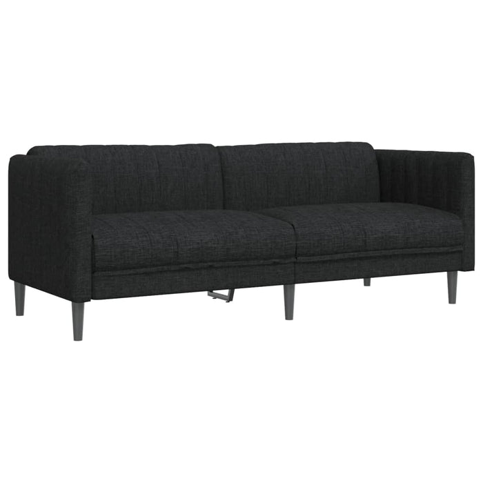 Set de canapele, 2 piese, negru, material textil WALTI