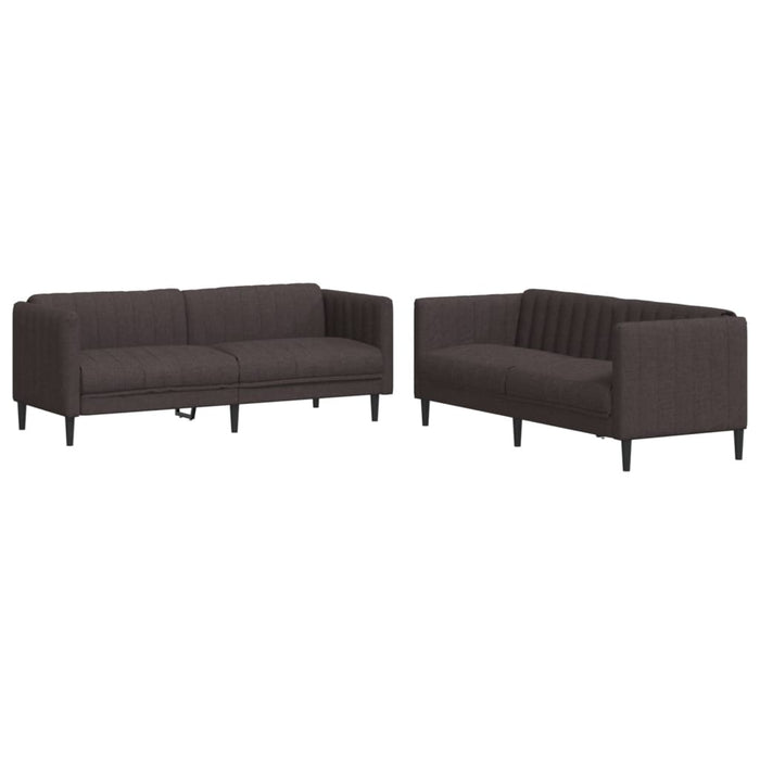 Set canapele, 2 piese, maro închis, material textil - WALTI WALTI