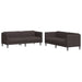 Set canapele, 2 piese, maro închis, material textil - WALTI WALTI