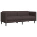 Set canapele, 2 piese, maro închis, material textil - WALTI WALTI