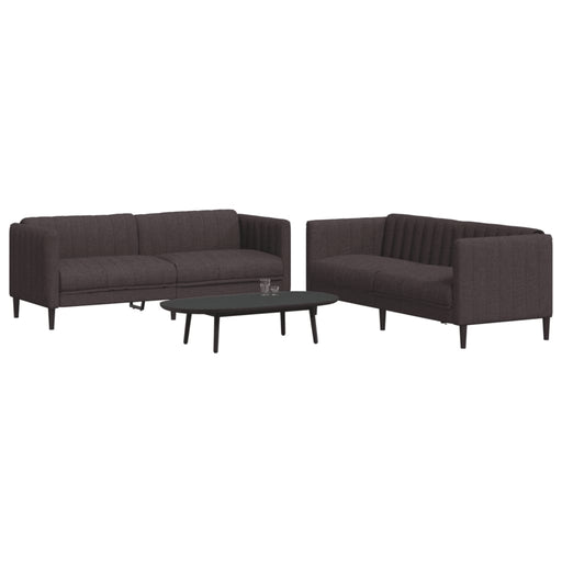Set canapele, 2 piese, maro închis, material textil - WALTI WALTI