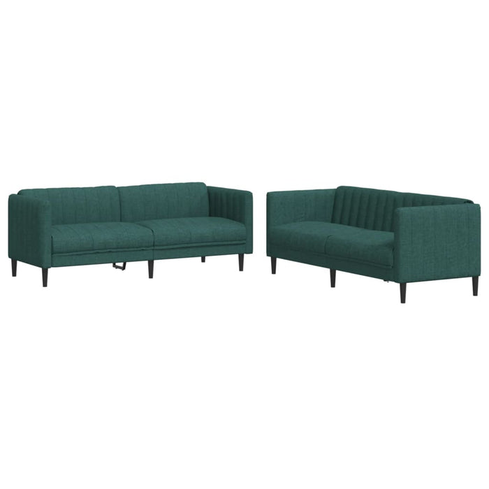 Set canapele, 2 piese, verde închis, material textil - WALTI WALTI
