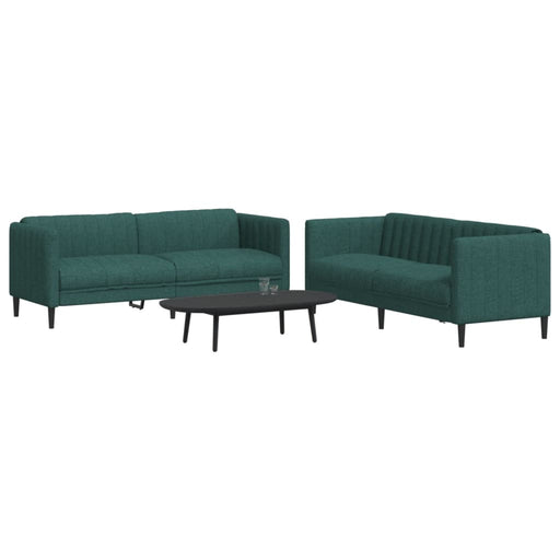 Set canapele, 2 piese, verde închis, material textil - WALTI WALTI