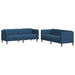 Set canapele, 2 piese, albastru, material textil - WALTI WALTI