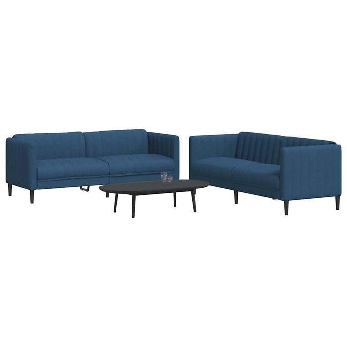 Set canapele, 2 piese, albastru, material textil - WALTI WALTI