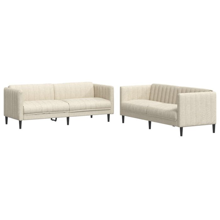 Set de canapele, 2 piese, crem, material textil - WALTI WALTI