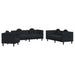 Set de canapele cu perne, 3 piese, negru, catifea - WALTI WALTI