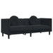 Set de canapele cu perne, 3 piese, negru, catifea - WALTI WALTI