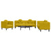 Set de canapele cu perne, 3 piese, galben, catifea - WALTI WALTI
