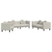 Set de canapele cu perne, 3 piese, crem, catifea - WALTI WALTI