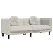 Set de canapele cu perne, 3 piese, crem, catifea - WALTI WALTI