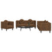 Set de canapele cu perne, 3 piese, maro, catifea - WALTI WALTI