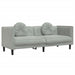 Set canapea cu perne, 2 piese, gri deschis, catifea - WALTI WALTI