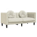 Set de canapele cu perne, 2 piese, crem, catifea - WALTI WALTI