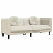 Set de canapele cu perne, 2 piese, crem, catifea - WALTI WALTI