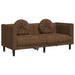 Set de canapele cu perne, 2 piese, maro, catifea - WALTI WALTI