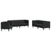 Set canapele Chesterfield cu 3 locuri, negru, piele eco. - WALTI WALTI