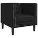 Set canapele Chesterfield cu 3 locuri, negru, piele eco. - WALTI WALTI
