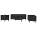 Set canapele Chesterfield cu 3 locuri, negru, piele eco. - WALTI WALTI