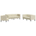 Set canapele Chesterfield cu 3 locuri, crem, piele eco. - WALTI WALTI
