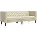 Set canapele Chesterfield cu 3 locuri, crem, piele eco. - WALTI WALTI