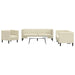 Set canapele Chesterfield cu 3 locuri, crem, piele eco. - WALTI WALTI