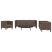 Set canapele Chesterfield cu 3 locuri, maro, piele eco. - WALTI WALTI