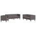Set canapele Chesterfield cu 3 locuri, gri, piele eco. - WALTI WALTI