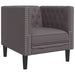 Set canapele Chesterfield cu 3 locuri, gri, piele eco. - WALTI WALTI