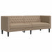 Set canapele Chesterfield cu 3 locuri, cappuccino, piele eco. - WALTI WALTI