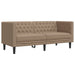 Set canapele Chesterfield cu 3 locuri, cappuccino, piele eco. - WALTI WALTI