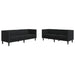 Set canapele Chesterfield cu 2 locuri, negru, piele eco. - WALTI WALTI