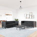 Set canapele Chesterfield cu 2 locuri, negru, piele eco. - WALTI WALTI