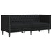 Set canapele Chesterfield cu 2 locuri, negru, piele eco. - WALTI WALTI
