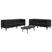 Set canapele Chesterfield cu 2 locuri, negru, piele eco. - WALTI WALTI