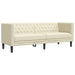 Set canapele Chesterfield cu 2 locuri, crem, piele eco. - WALTI WALTI