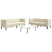 Set canapele Chesterfield cu 2 locuri, crem, piele eco. - WALTI WALTI