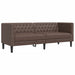 Set canapele Chesterfield cu 2 locuri, maro, piele eco. - WALTI WALTI
